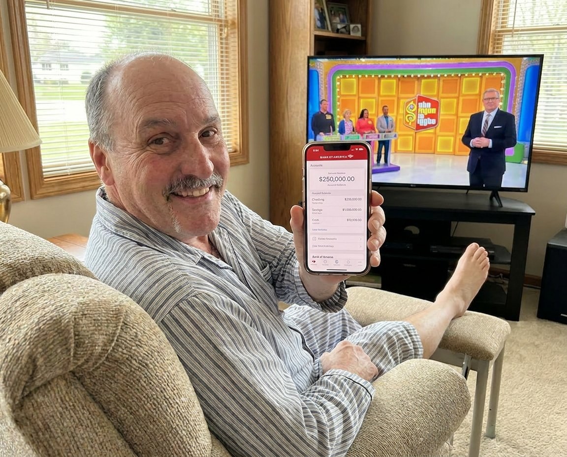A person relaxing at home in the morning checking their phone